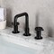 Kingston Brass KS142RKXMB Widespread Bathroom Faucet with Push Pop-Up, Matte Black KS142RKXMB - alternate 5